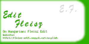 edit fleisz business card